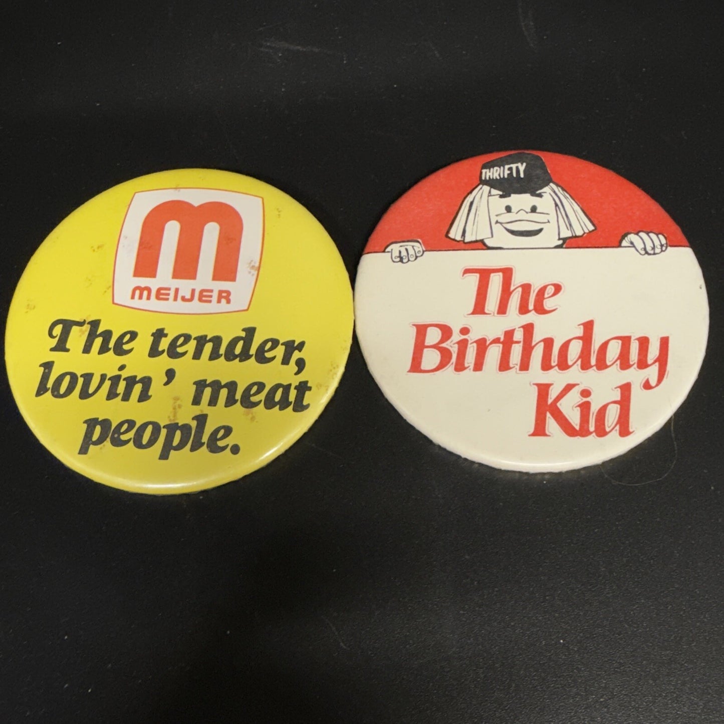 Lot of 10 Meijer Thrifty Acres Vintage Pin Pinbacks Grand Rapids Greenville MI