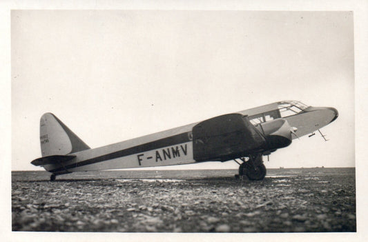 Airplane F-ANMV Vintage Airplane Real Photo Postcard