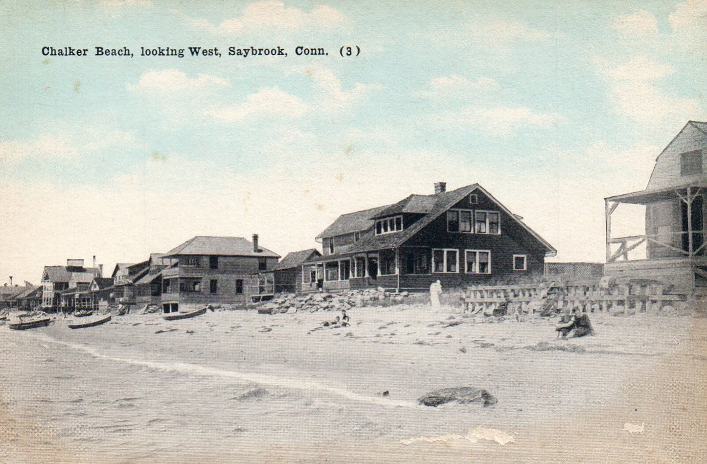 Chalker Beach Looking West Saybrook Connecticut CT  Beach View