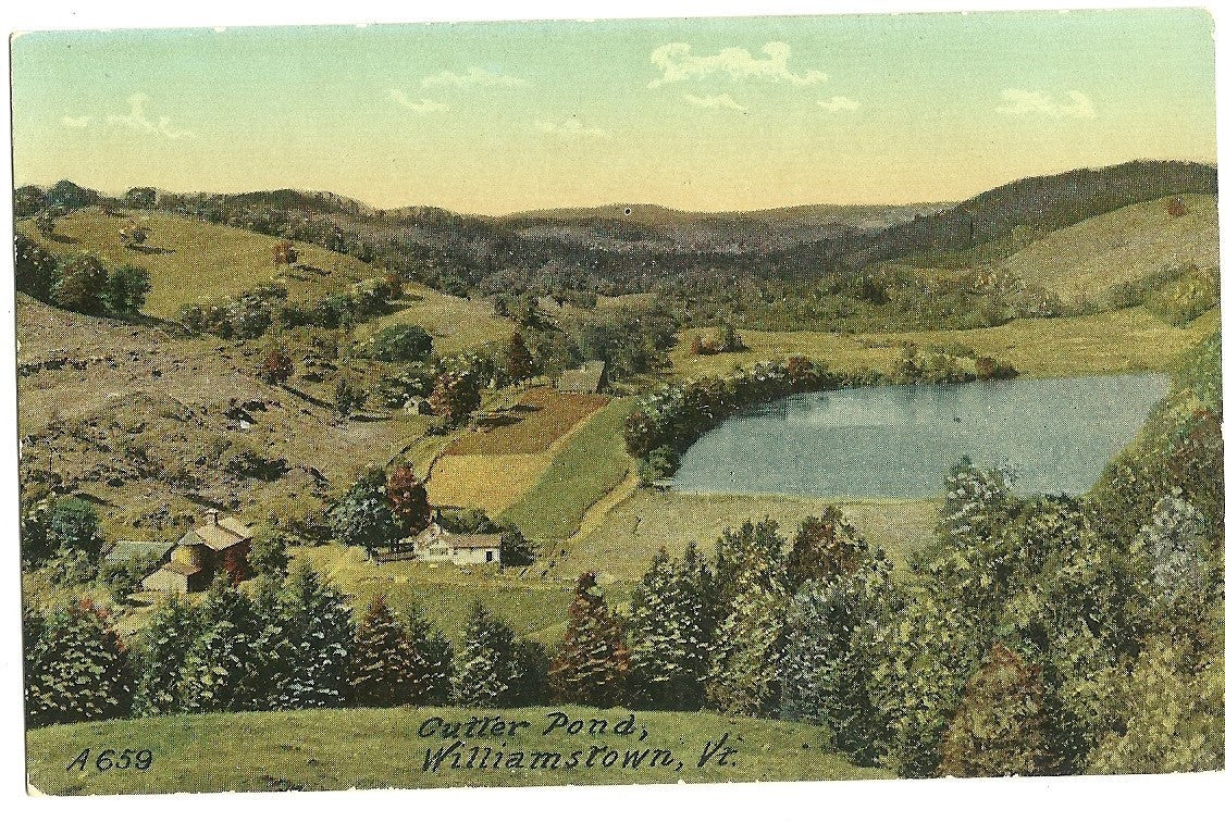 Cutter Pond Williamstown VT Vermont  Postcard