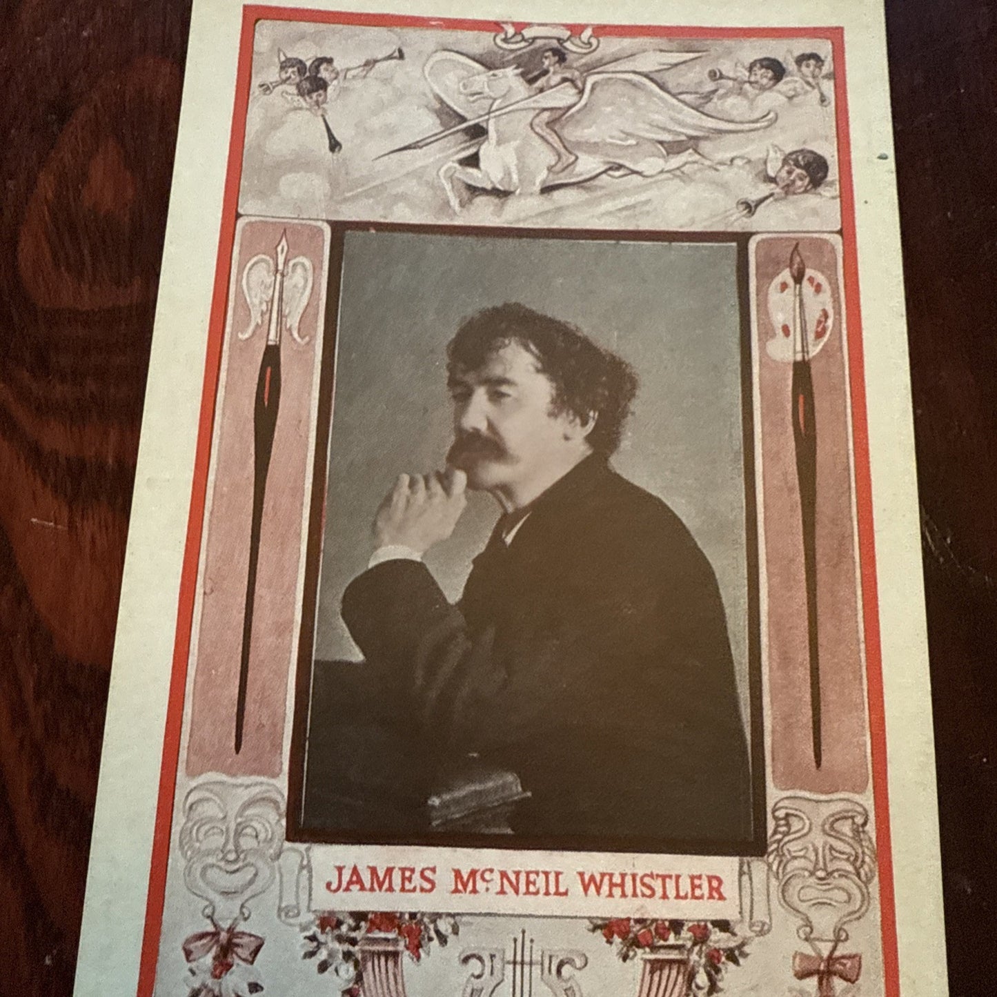 James McNeil Whistler J I Austen Postcard PEGASUS Arts Theater Writing *Scarce