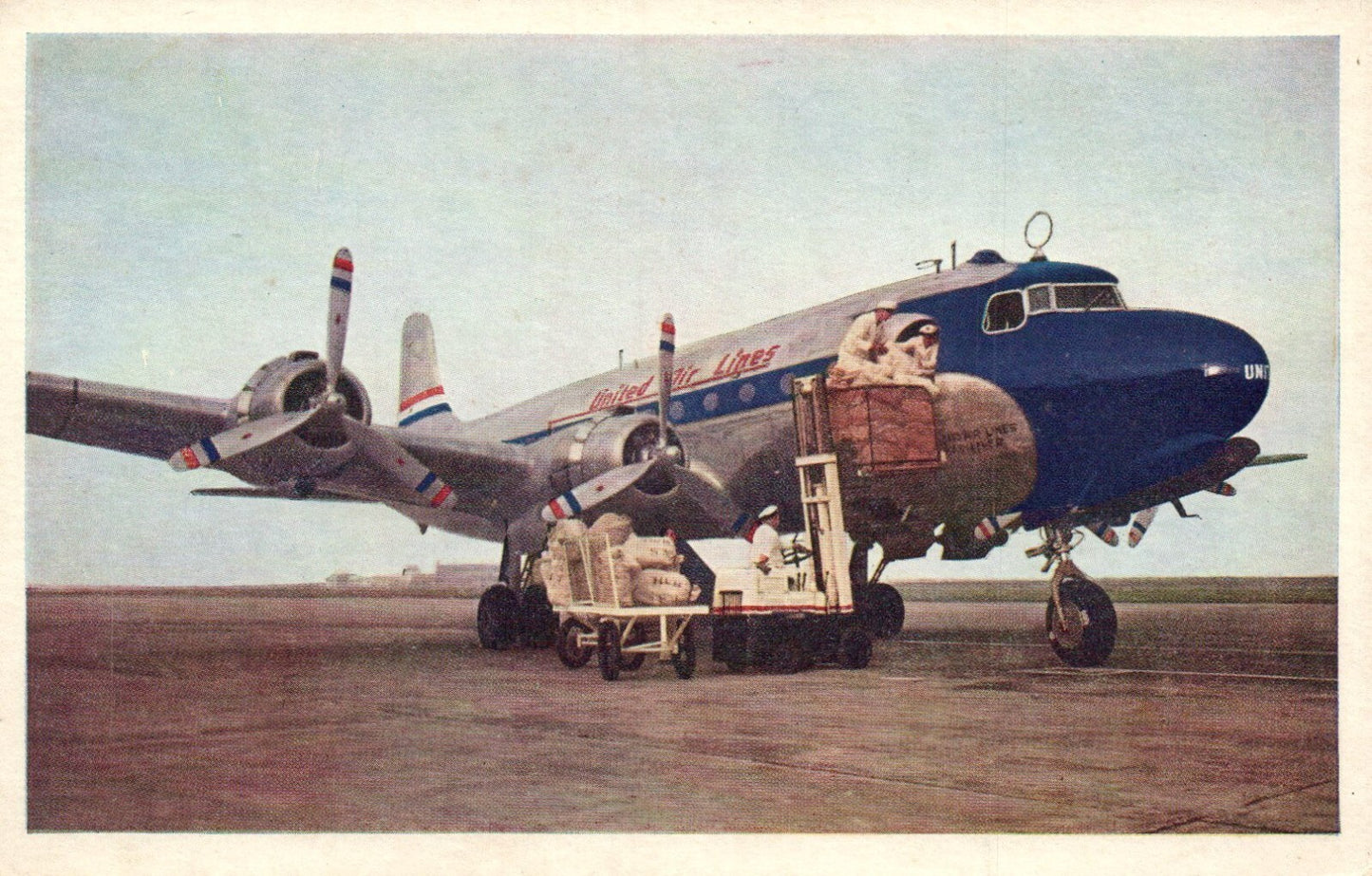 United Airlines Mainliner Airplane Postcard
