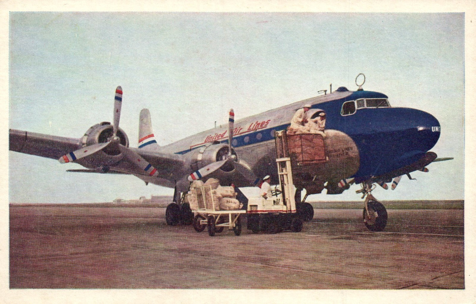 United Airlines Mainliner Airplane Postcard
