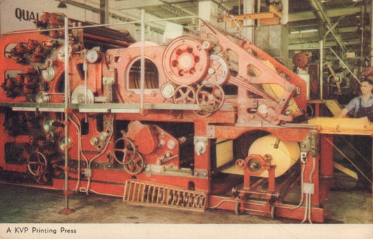 A KVP Printing Press in Kalamazoo Michigan MI Postcard