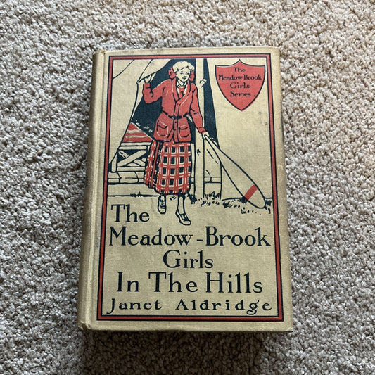 1914 THE MEADOW BROOK GIRLS in the HILLS Hardcover Book by JANET ALDRIDGE