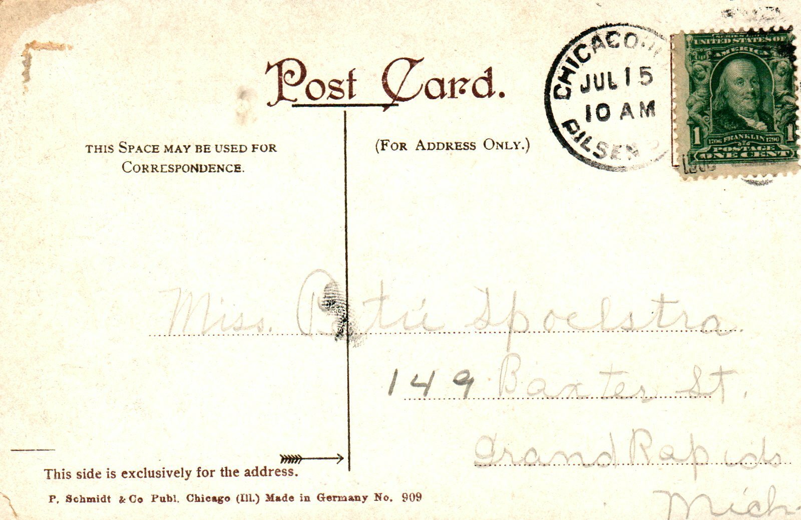 Conservatory Washington Park  Chicago Illinois IL Postcard