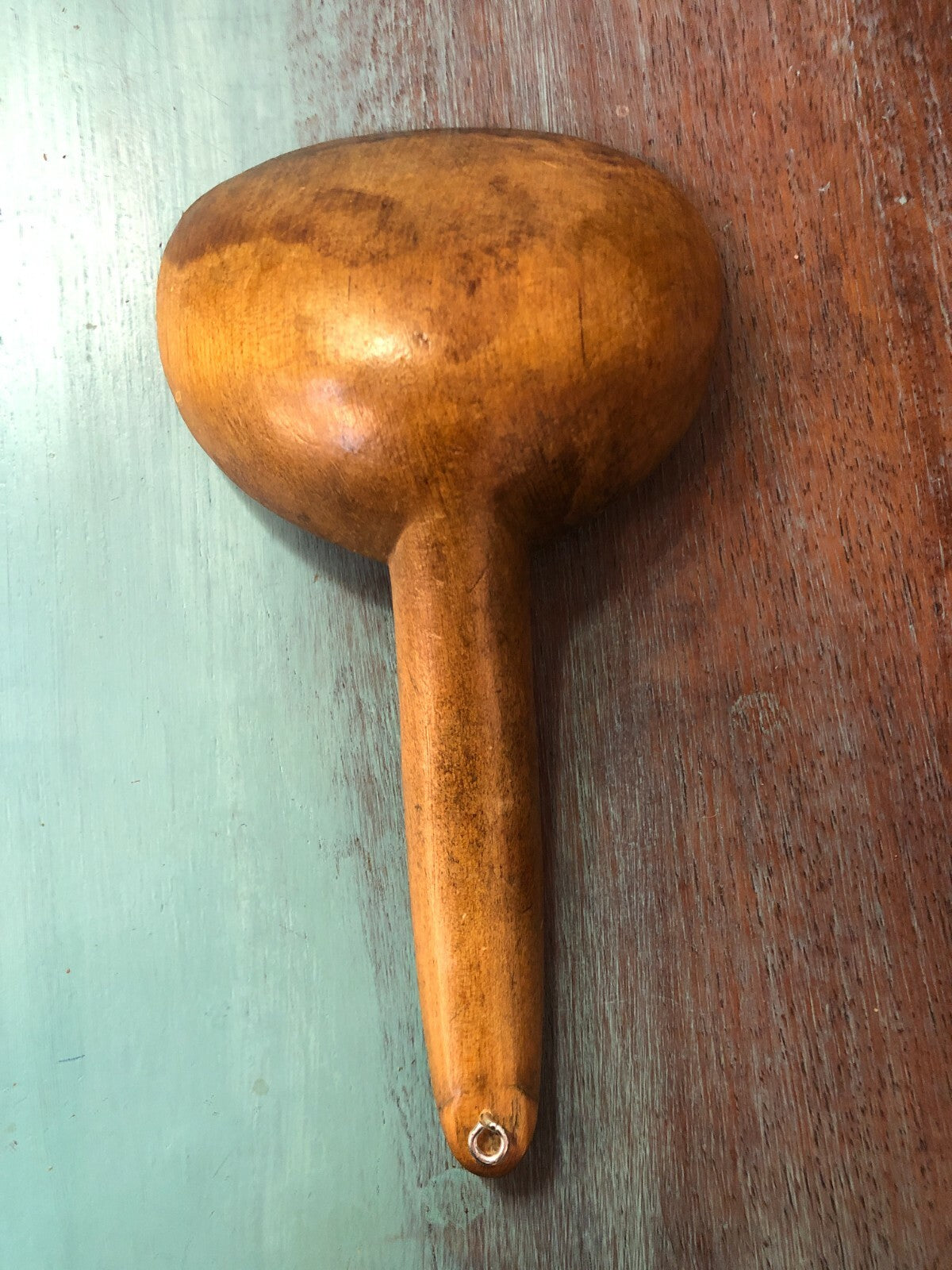 9.5" x 5" Antique Vintage  primitive wooden wood spoon spatula paddle