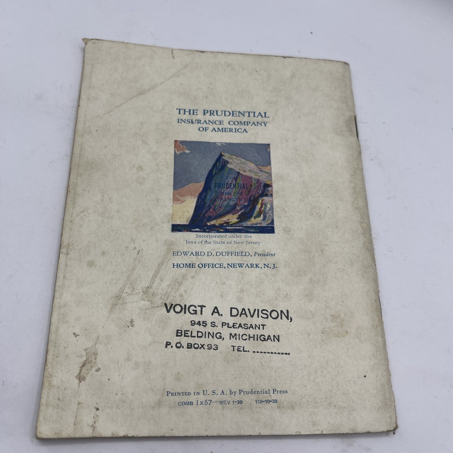 The Signers Of The Declaration Of Independence Book Prudential Insurance P6D