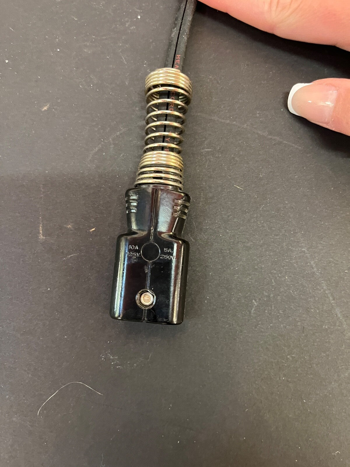 Vintage Underwriters Lab Inc. Heat Cord 5A- 250 V. 10A- 125 V. 