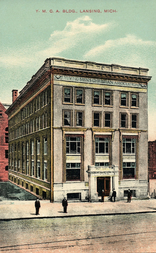 YMCA Building Young Mens Christian Association Lansing  Michigan MI  Postcard