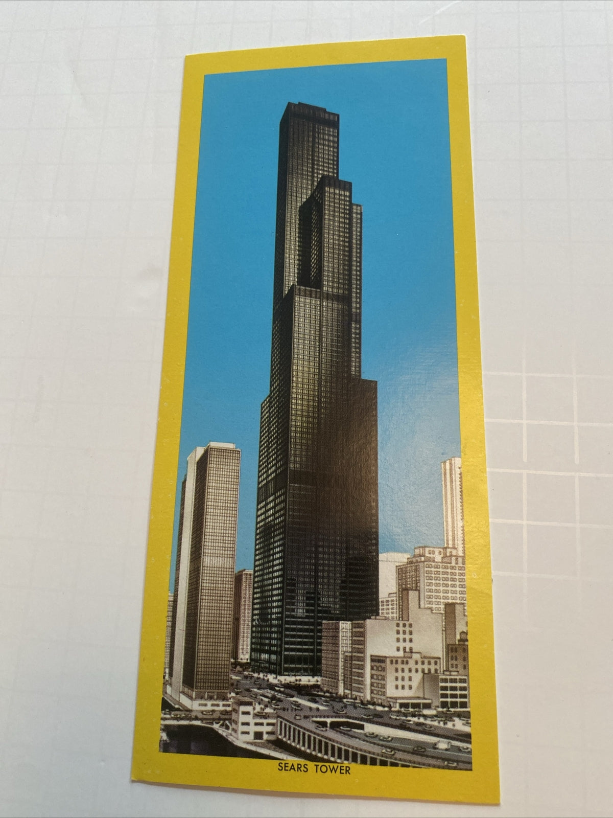 1970s Sears Tower depiction Chicago IL Illinois vintage  Panoramic postcard