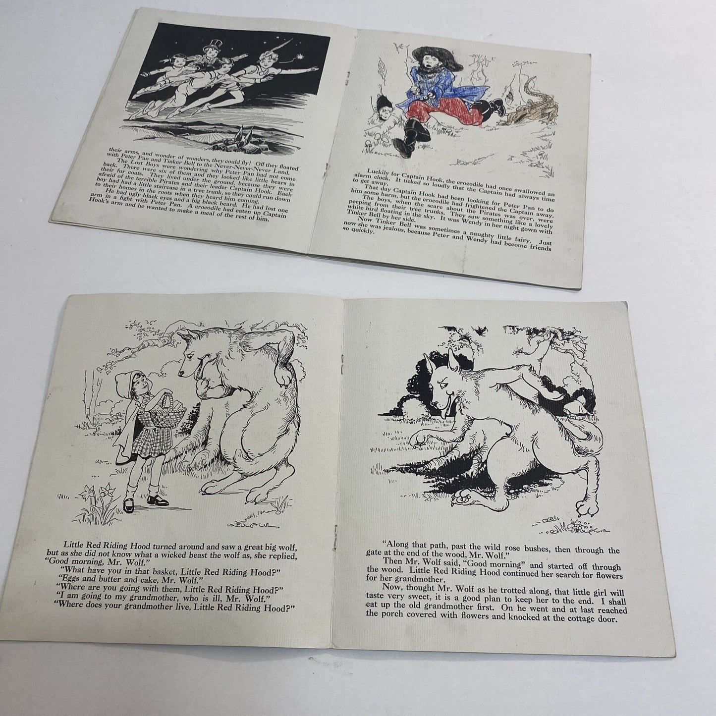 My Own Fairy Tale Library 8 LINENLIKE Books In A Box~Platt & Munk~No  3000~1939