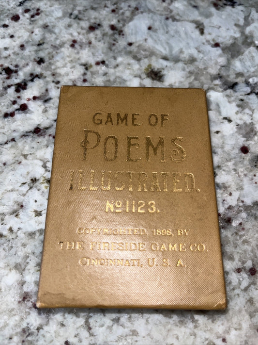 1898 Game of Poems Illustrated, No. 1123, Fireside Game Co., Cinncinati Card Co.