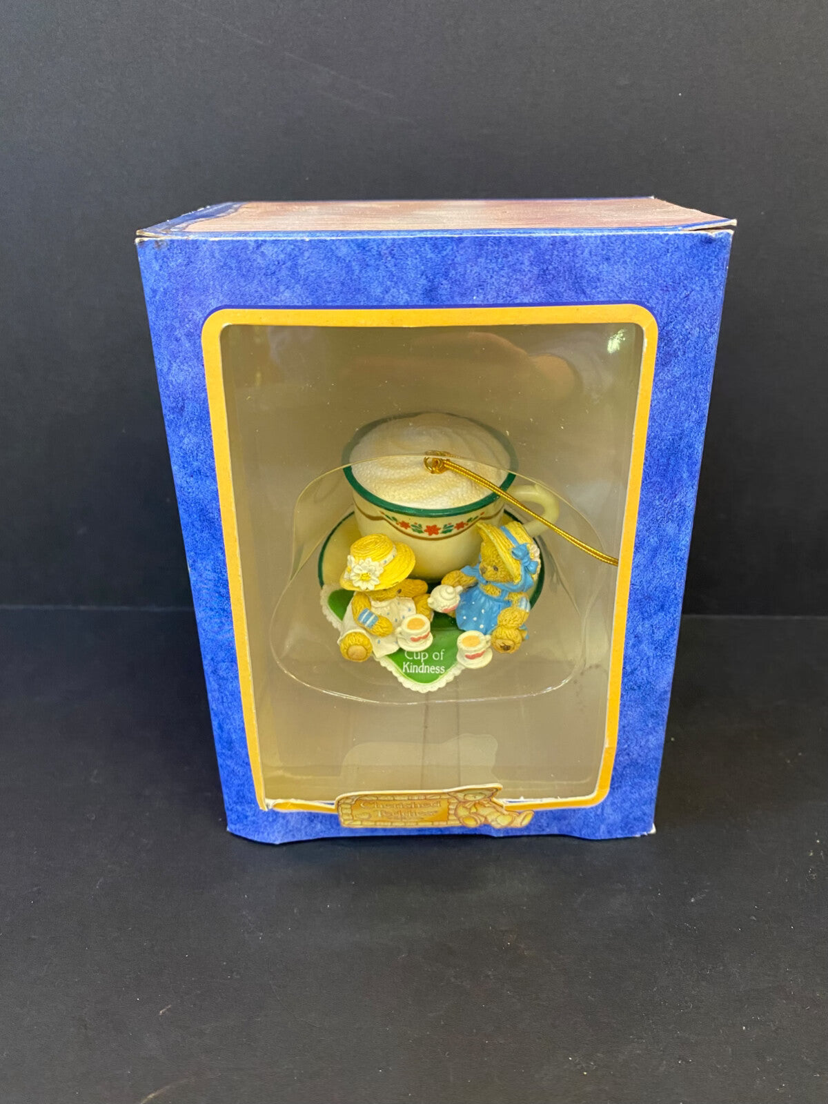Enesco Cherished Teddies Collection Teddy Bear With Teacup Vintage Ornament