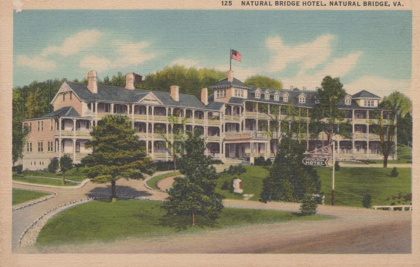 Natural Bridge Hotel 125 Virginia VA  Postcard 6A-H2447