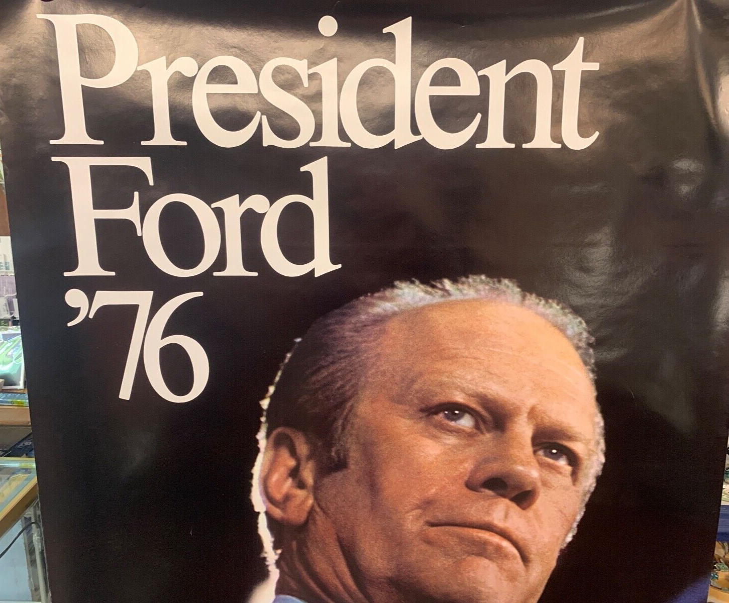 Jack Frost Designed President Ford 1976 Large Campaign Poster 38 X 50 RARE