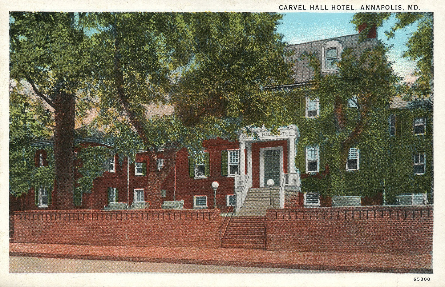 Carvel Hall Hotel Annapolis MD William Paca Postcard