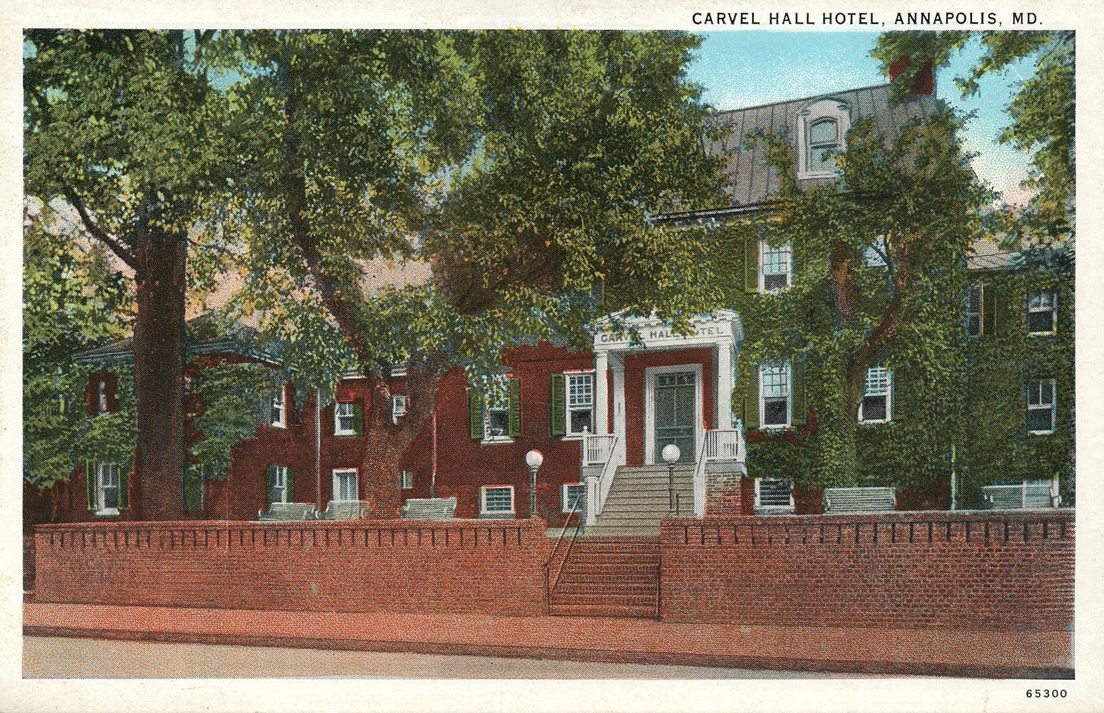 Carvel Hall Hotel Annapolis MD William Paca Postcard
