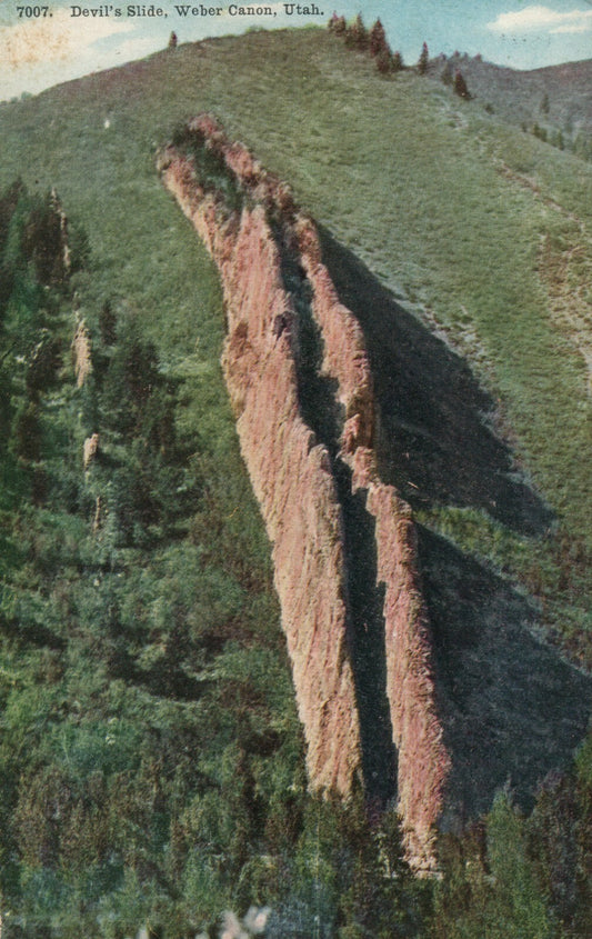 7007 Devils Slide Weber Canon UT Utah Postcard