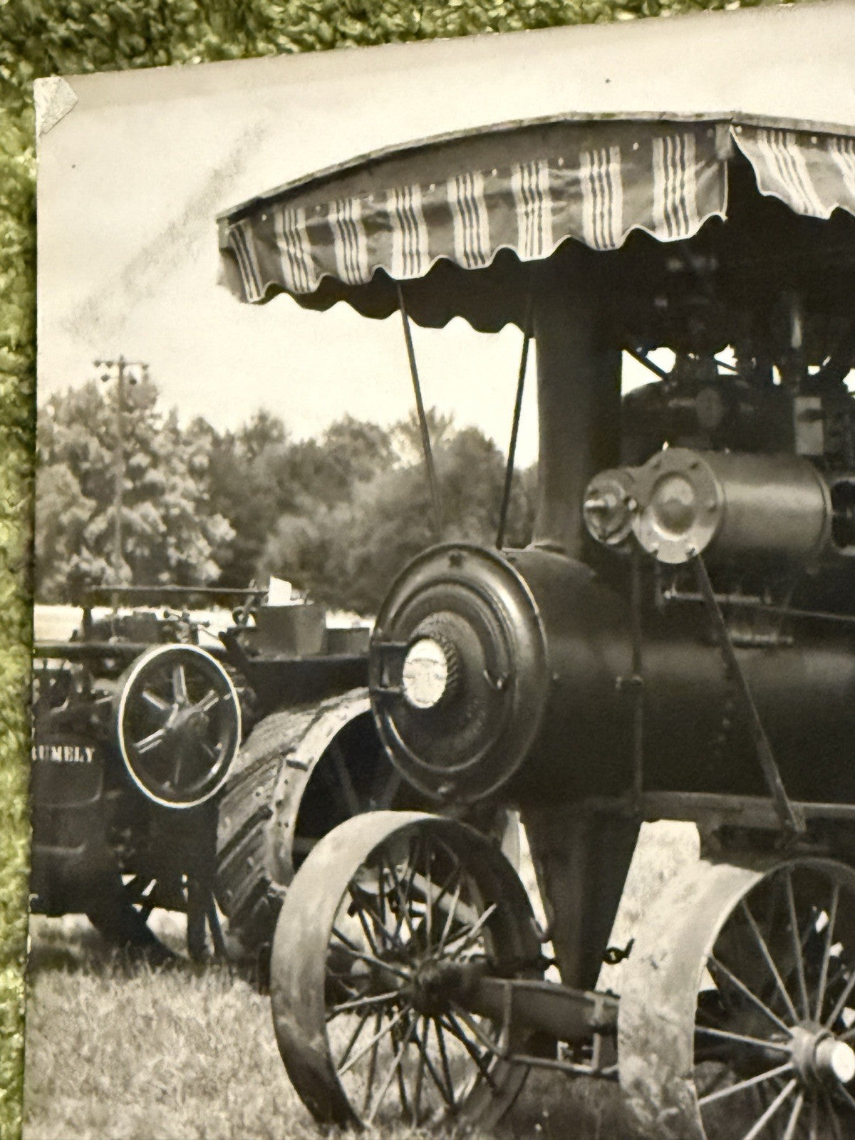 RPPC Real Photo Postcard OLD Russell Steam Traction TRACTOR Massillon OHIO OH