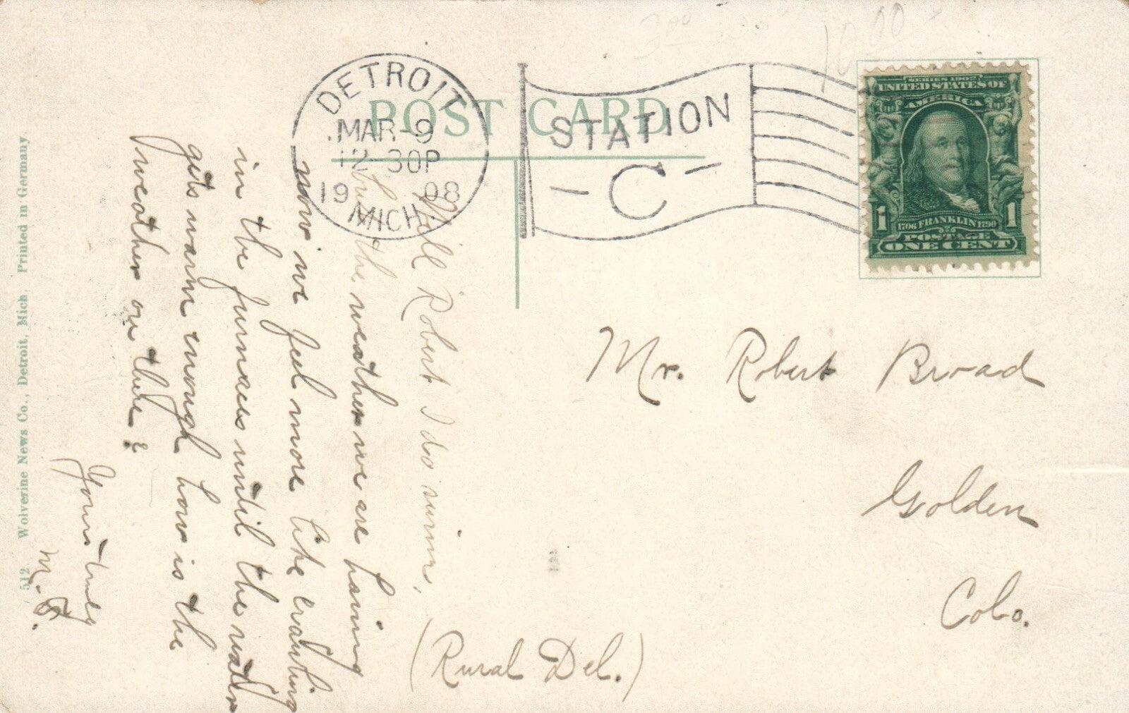 Highland Park Club Horses Michigan MI Postcard