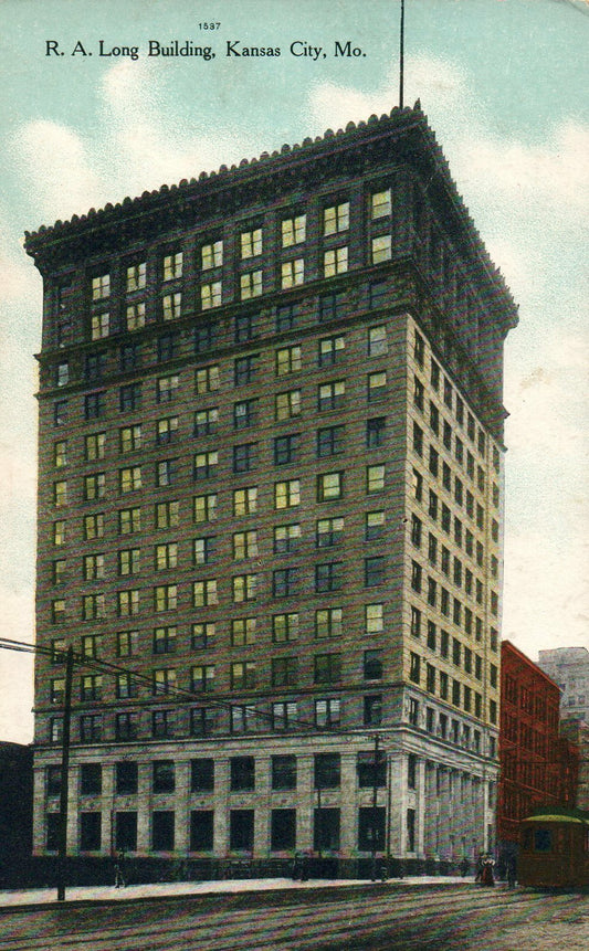 1537 RA Long Building Kansas City Street View MO Missouri Postcard