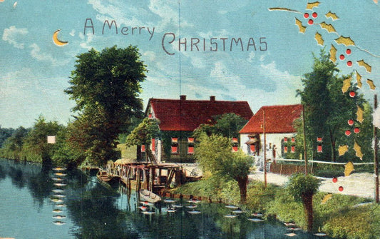 A Merry Christmas HTL Hold to the Light postcard
