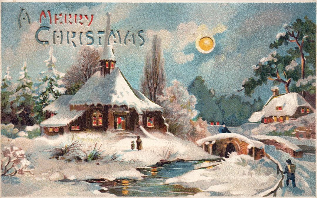 A Merry Christmas HTL Hold to the Light postcard