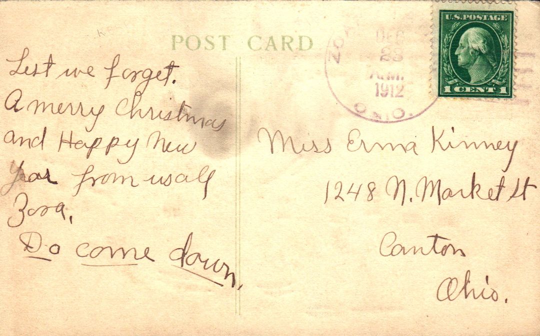 A Merry Christmas HTL Hold to the Light postcard