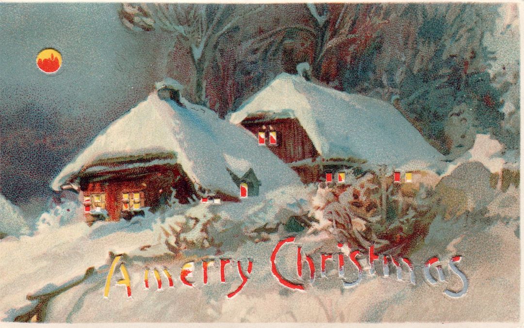 A Merry Christmas HTL Hold to the Light postcard