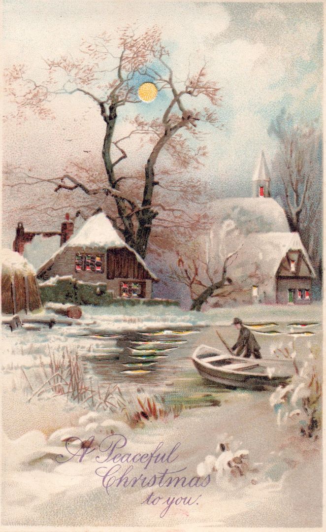 A Peaceful Christmas To You HTL Hold to the Light postcard