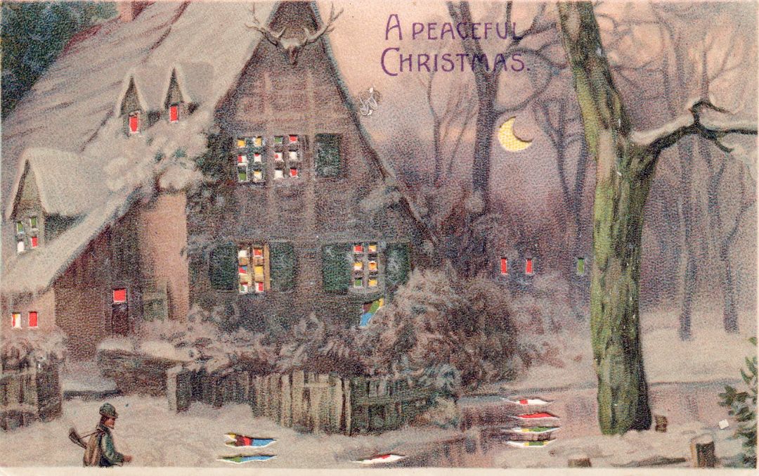 A Peaceful Christmas HTL Hold to the Light postcard