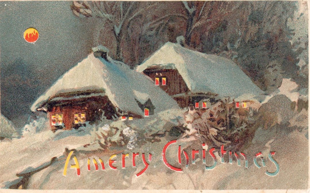 A Merry Christmas HTL Hold to the Light postcard