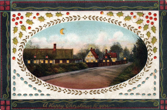 A Happy Christmas to You HTL Hold to the Light postcard