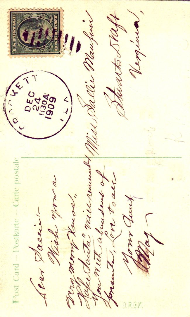 A Merry Christmas HTL Hold to the Light postcard