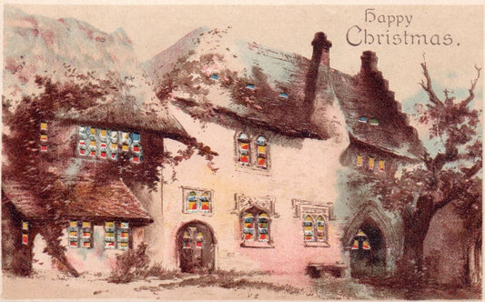Happy Christmas HTL Hold to the Light postcard