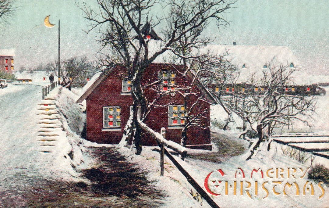 A Merry Christmas HTL Hold to the Light postcard