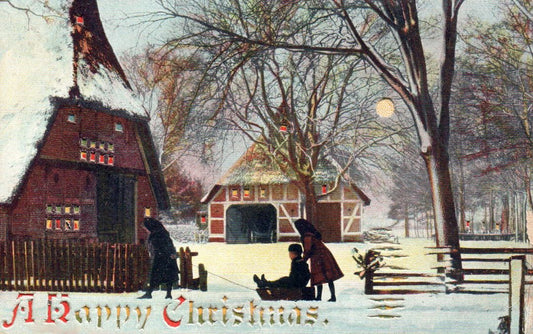 A HAppy Christmas HTL Hold to the Light postcard