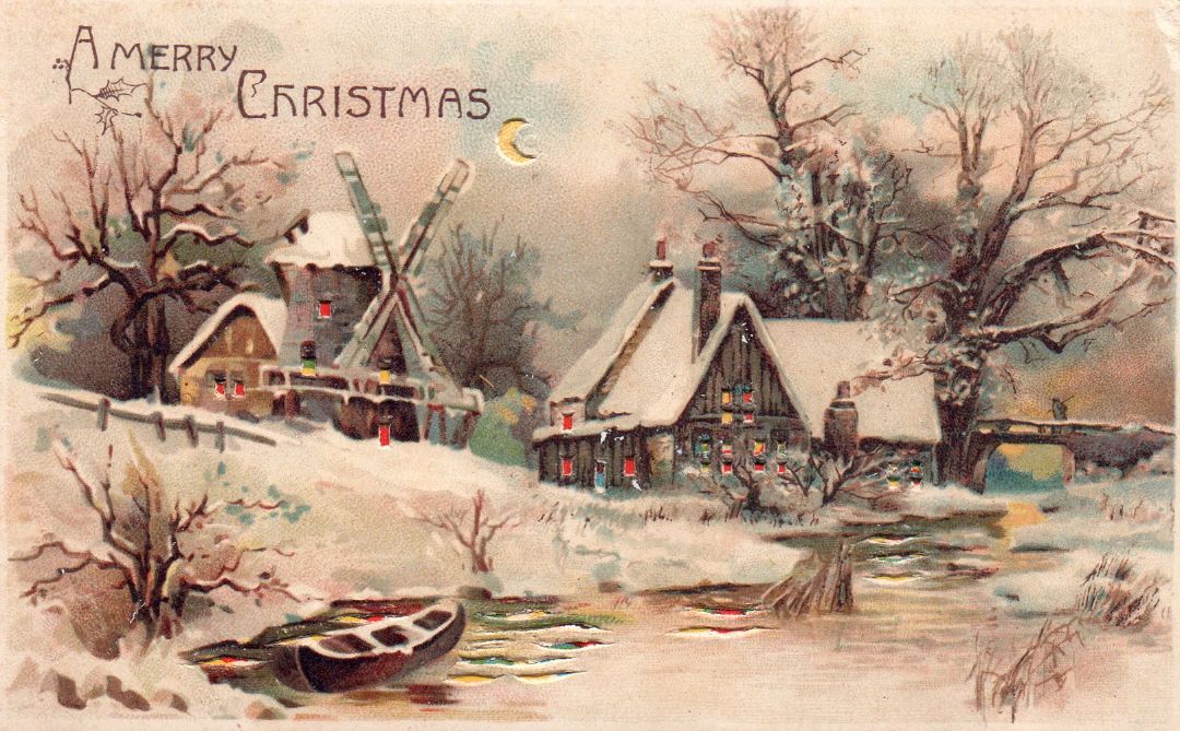 A Merry Christmas HTL Hold to the Light postcard