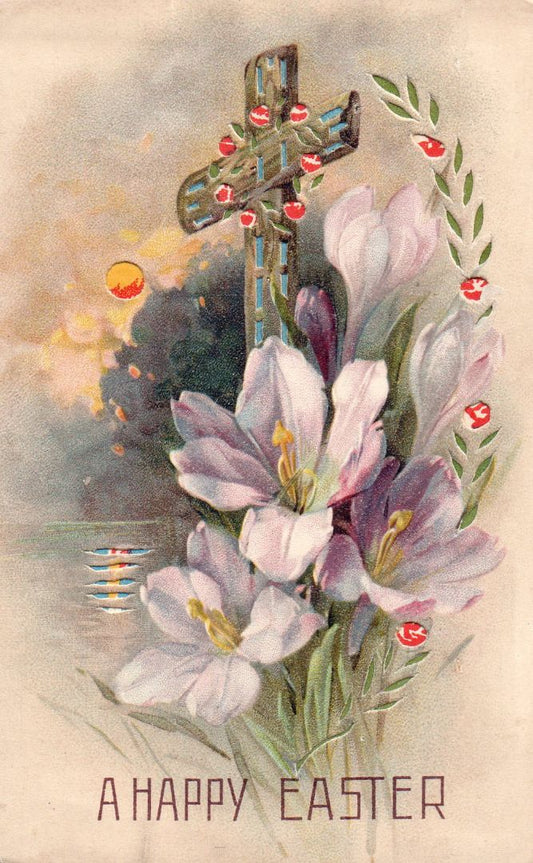 A Happy Easter HTL Hold to the Light postcard
