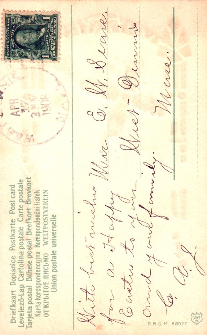 Wishing You A Happy Easter HTL Hold to the Light postcard