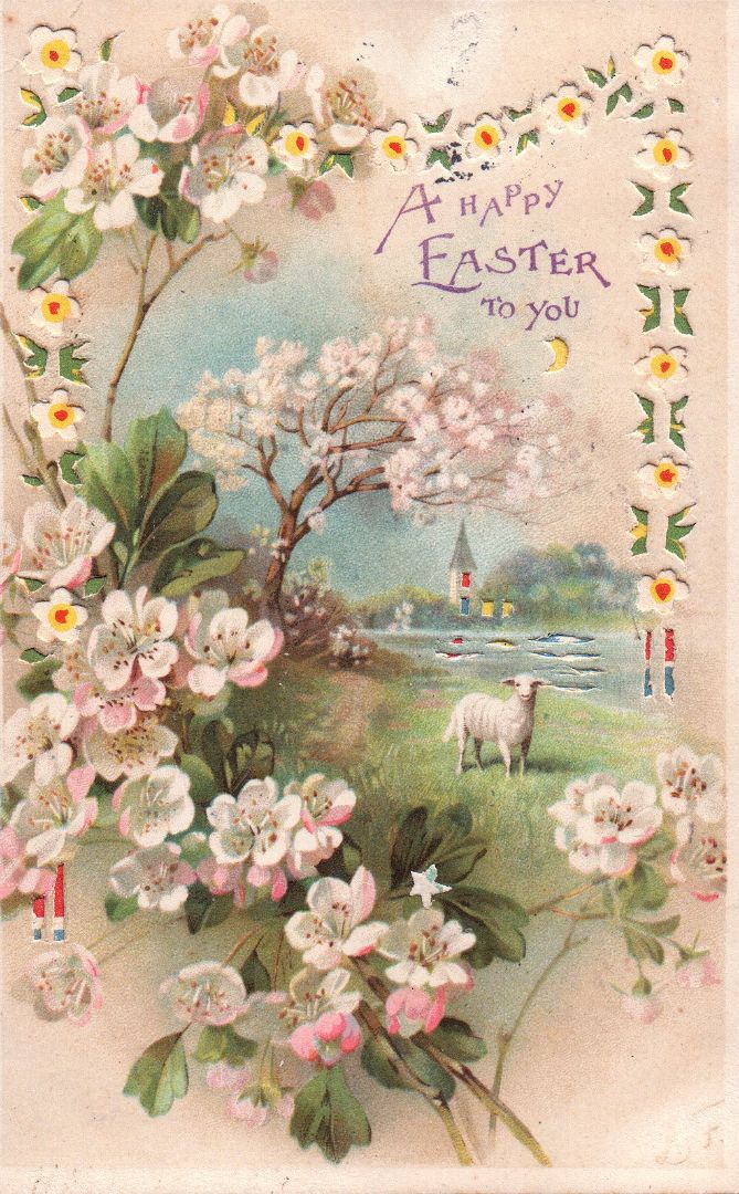A Happy Easter To You HTL Hold to the Light postcard