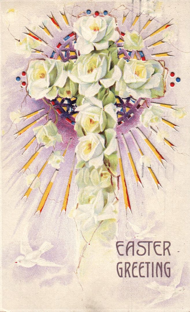 Easter Greeting HTL Hold to the Light postcard