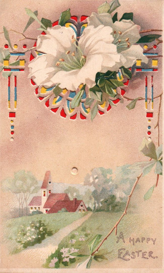 A Happy Easter  HTL Hold to the Light postcard