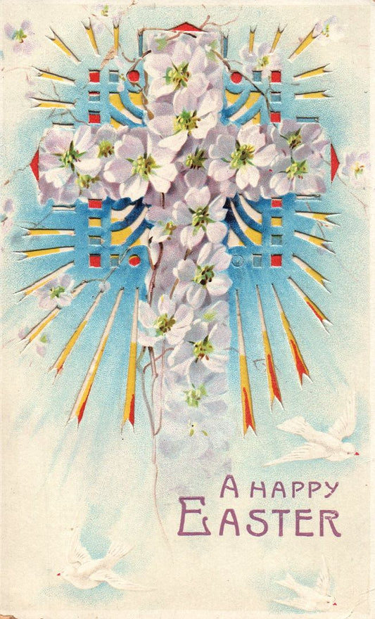 A Happy Easter HTL Hold to the Light postcard