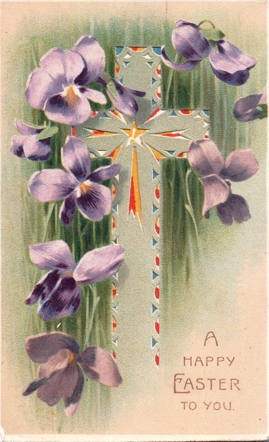 A Happy Easter To You HTL Hold to the Light postcard