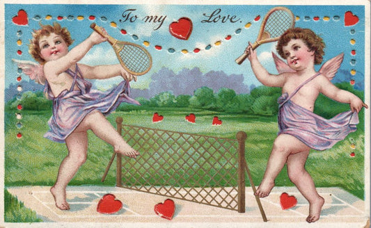 To My Love ( Two Angels) HTL Hold to the Light postcard