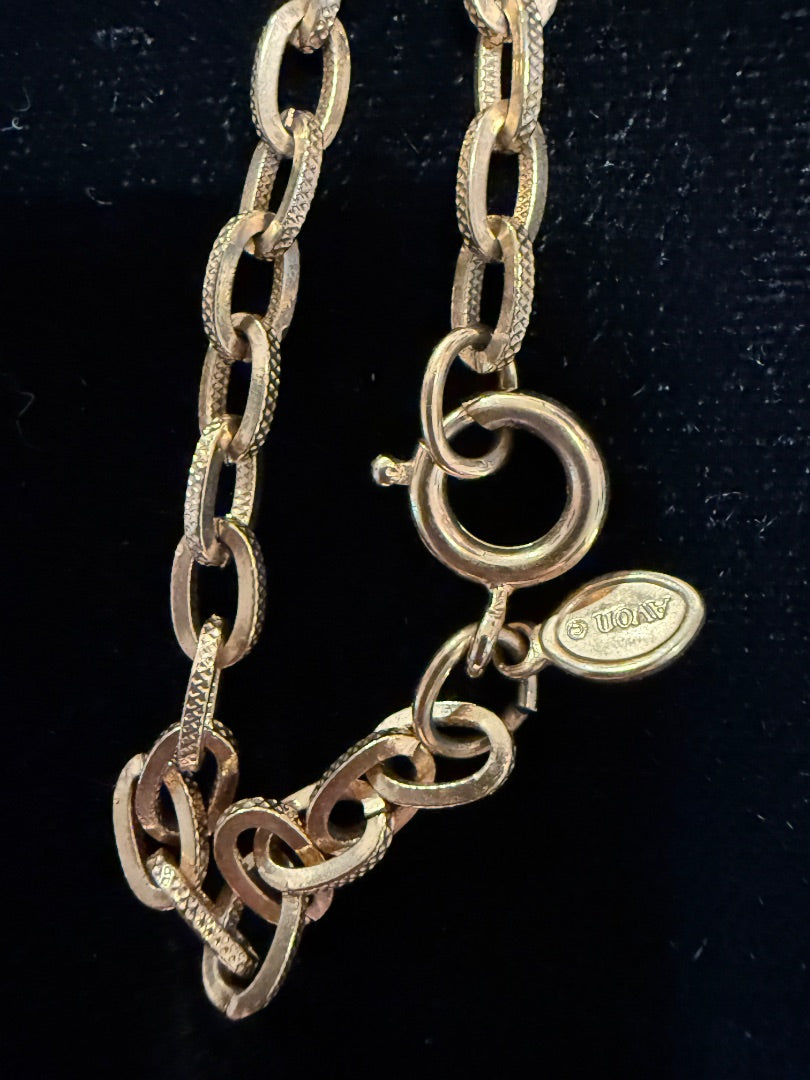 Vintage 30" Gold Tone Avon Necklace