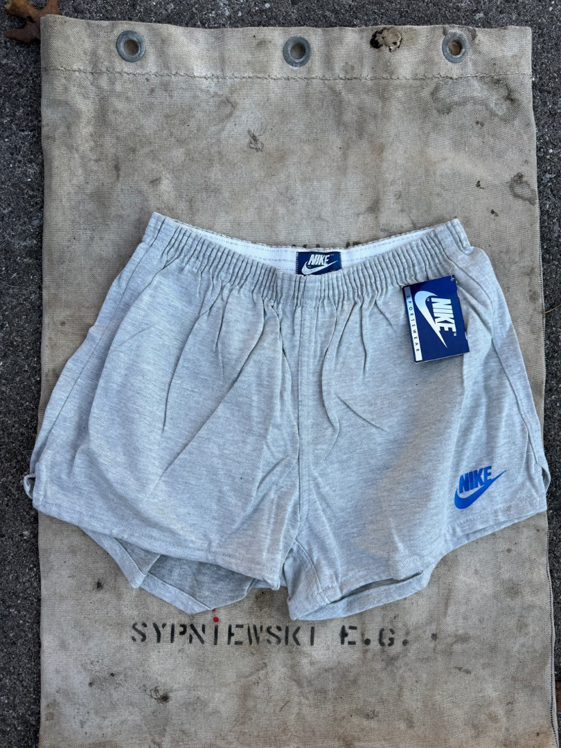 Vintage 80s gray and blue Nike shorts