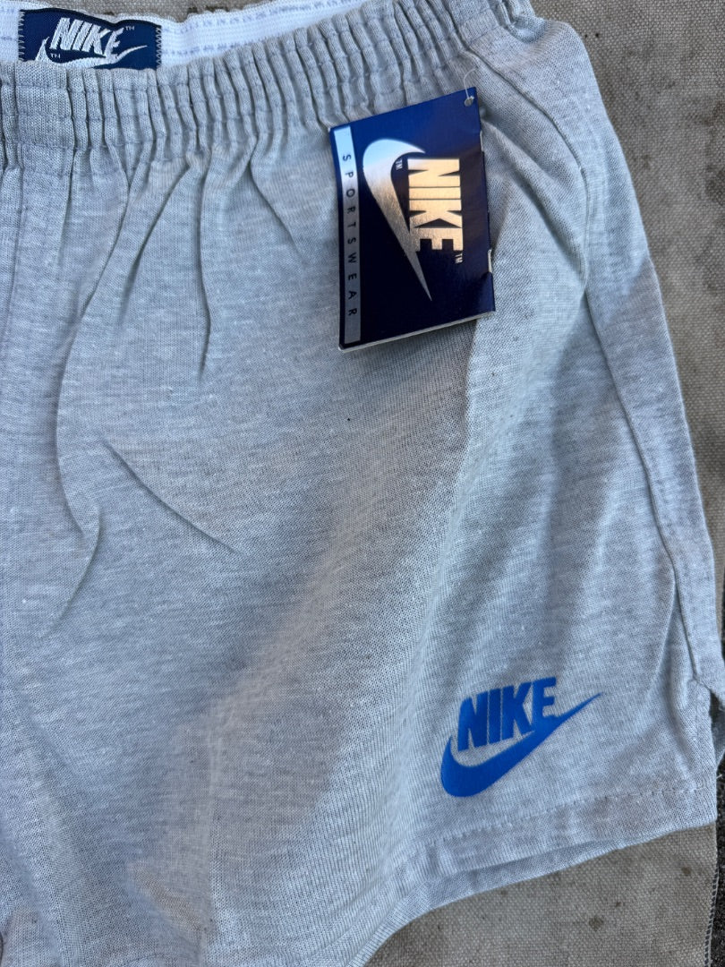 Vintage 80s gray and blue Nike shorts